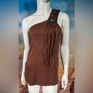 Nanette Lenore Embellished One Shoulder Top